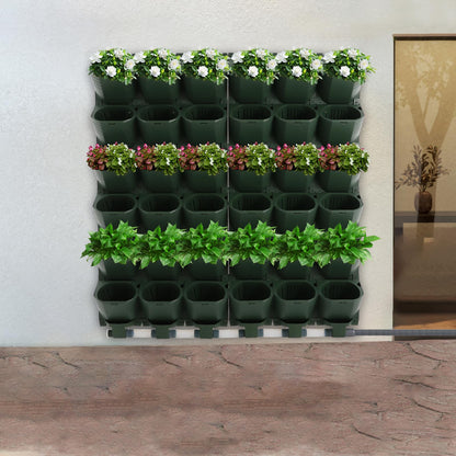 Eypkaol Opjceux 36 Pockets Wall Mounted Vertical Garden Planter, Wall Mounted Self-Watering System with Timer, Automatic Drip Irrigation Kit for Indoor Outdoor Balcony, for Veggies Fruits Flowers
