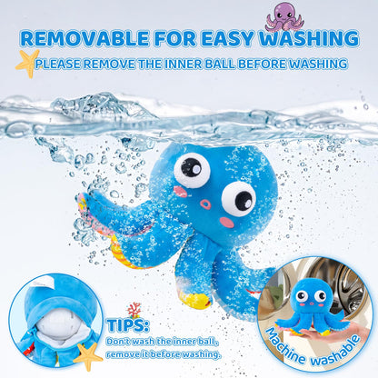 Baby Toys 6-12 Months, Musical Crawling Toys Bouncing Dancing Octopus Plush Toys 12-18 Months, 50 Songs & Recording Feature, Interactive Toddler Toys Age 1-2 Tummy Time Toys for 1 Yr Old Boys Infants