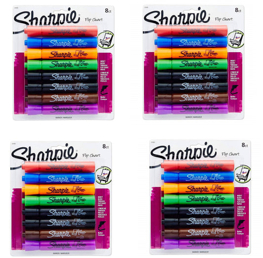 Sharpie 22480PP Flip Chart Markers, Bullet Tip, Assorted Colors, 32-Count