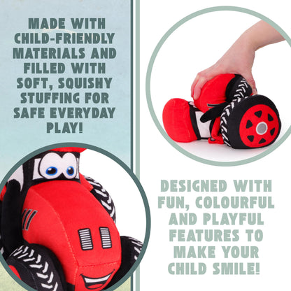 Toyland® - 8 Inch Plush Farm Tractor - Children's Bedroom Decoration (Red)