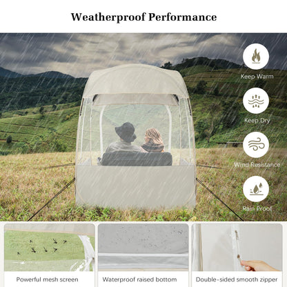 Raynesys Sports Tent for 1-2 Person, Portable & Foldable Pop Up Tents Shelter with Carry Bag, Instant Weather Proof Clear View Bubble Tent for Fishing, Camping, Watching Sports Events