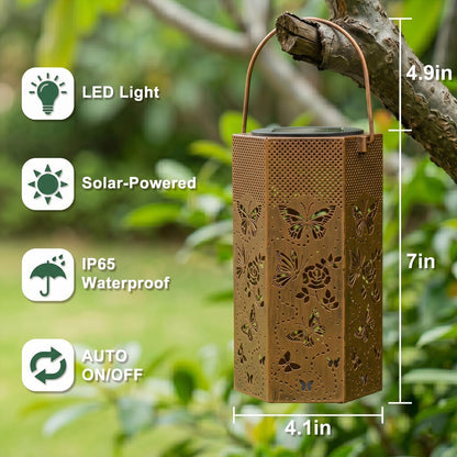 Butterfly Solar Lights Outdoor -Mothers Day Gifts for Mom Grandma, Birthday Gifts for Women, Butterflies Solar Lanterns Outdoor Waterproof Garden Decoration for Outside