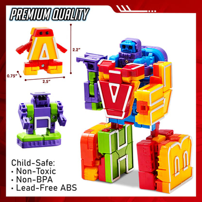 JOYIN Alphabet Robots Toys for Kids, ABC Learning Toys, Alphabots, Letters, Toddlers Education Toy, Carnival Prizes, Treasure Box and Prize for Classroom, Birthday Gift for Kids 3 4 5 6 7 8