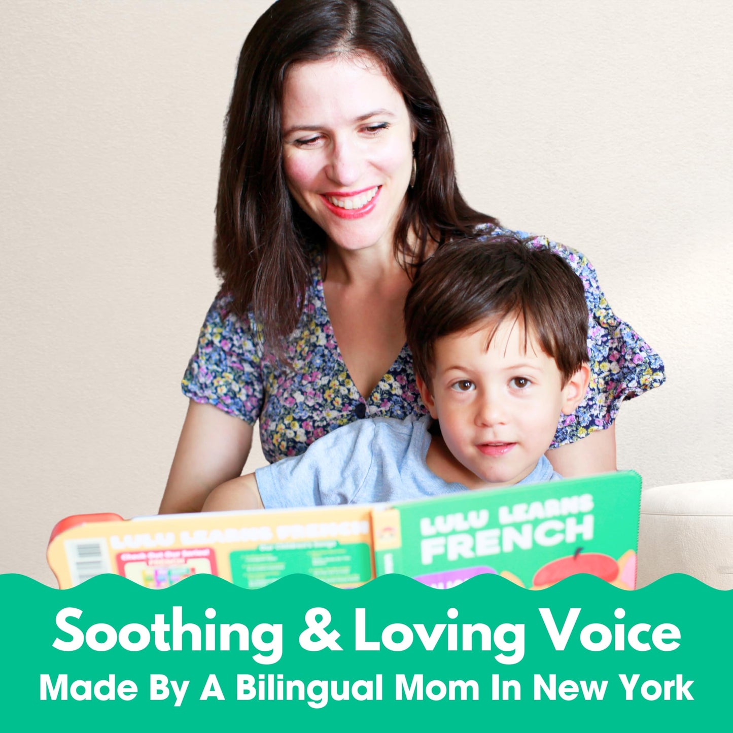 Lulu Learns French Vol. 1 — Interactive Sound Board Book for Toddlers 1-3, Bilingual English & French Songs & Music, Talking Musical Learning Toy and Gift for Babies & Kids