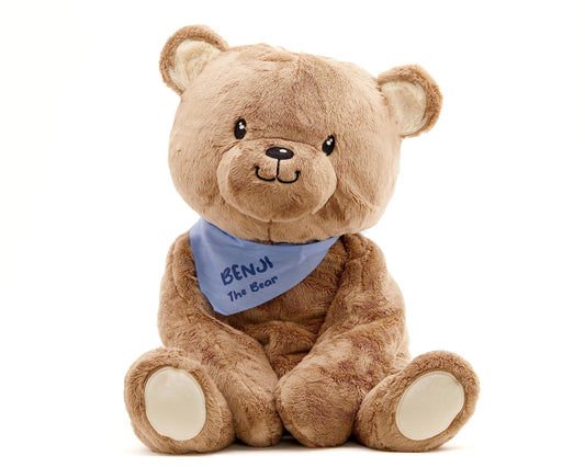 Lilly's Love Weighted Stuffed Animal, 5lb | Sensory Plush for Kids & Adults | Machine Washable Plushie w/Removable Inner | Calming Weighted Stuffed Animal for Anxiety, Benji The Bear