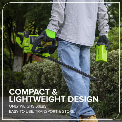 Greenworks 40V 26in Brushless Hedge Trimmer, Tool only