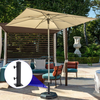 PATIKIL Patio Umbrella Base Stand 2.16" Diameter Umbrella Stand Tube Bracket Deck Mount Umbrella Holder for Outside Garden Backyard Balcony