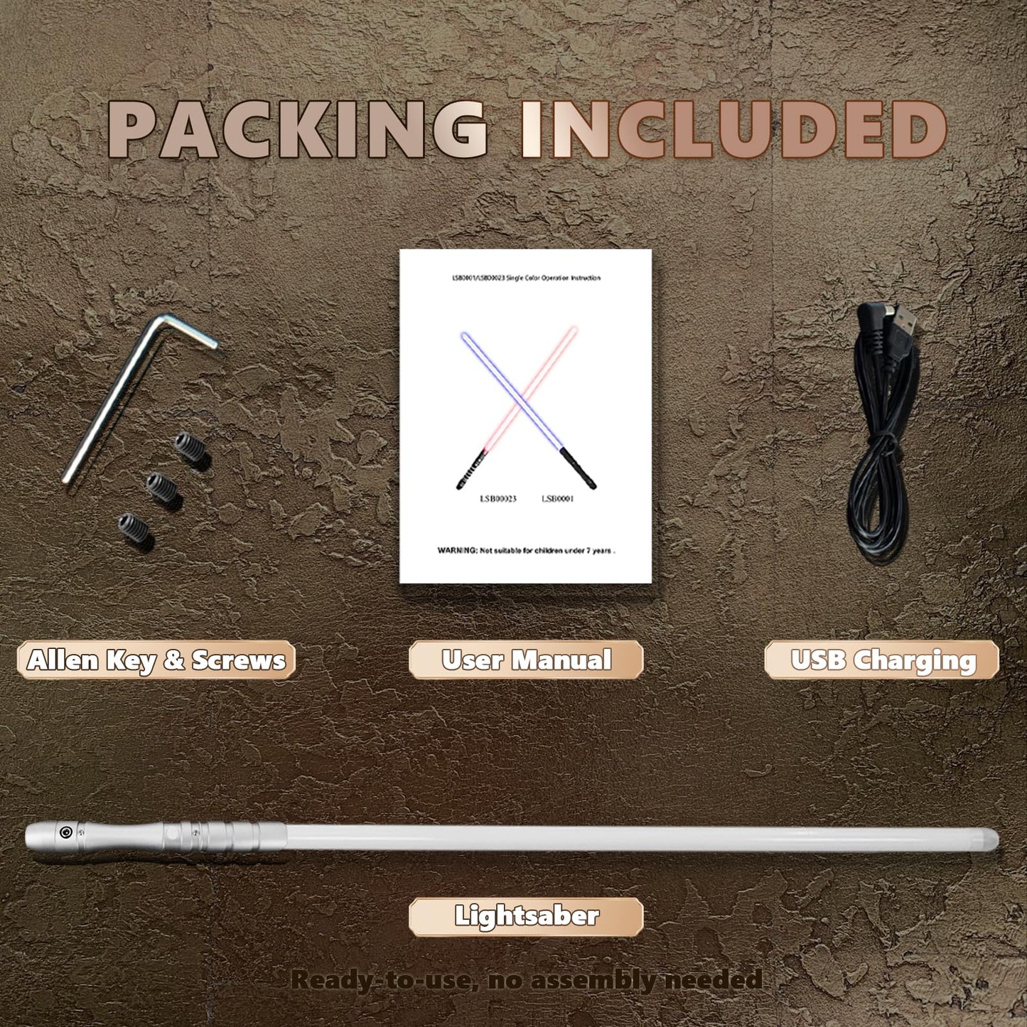 YDDSABER 38.3inch Lightsaber,Metal Duel Light Sabers,4 Sound Fonts,USB Rechargeable Light Swords with Loud Sound,Swing, Blaster,Adults Kids Cosplay Props Birthday Xmas Gift(Orange)