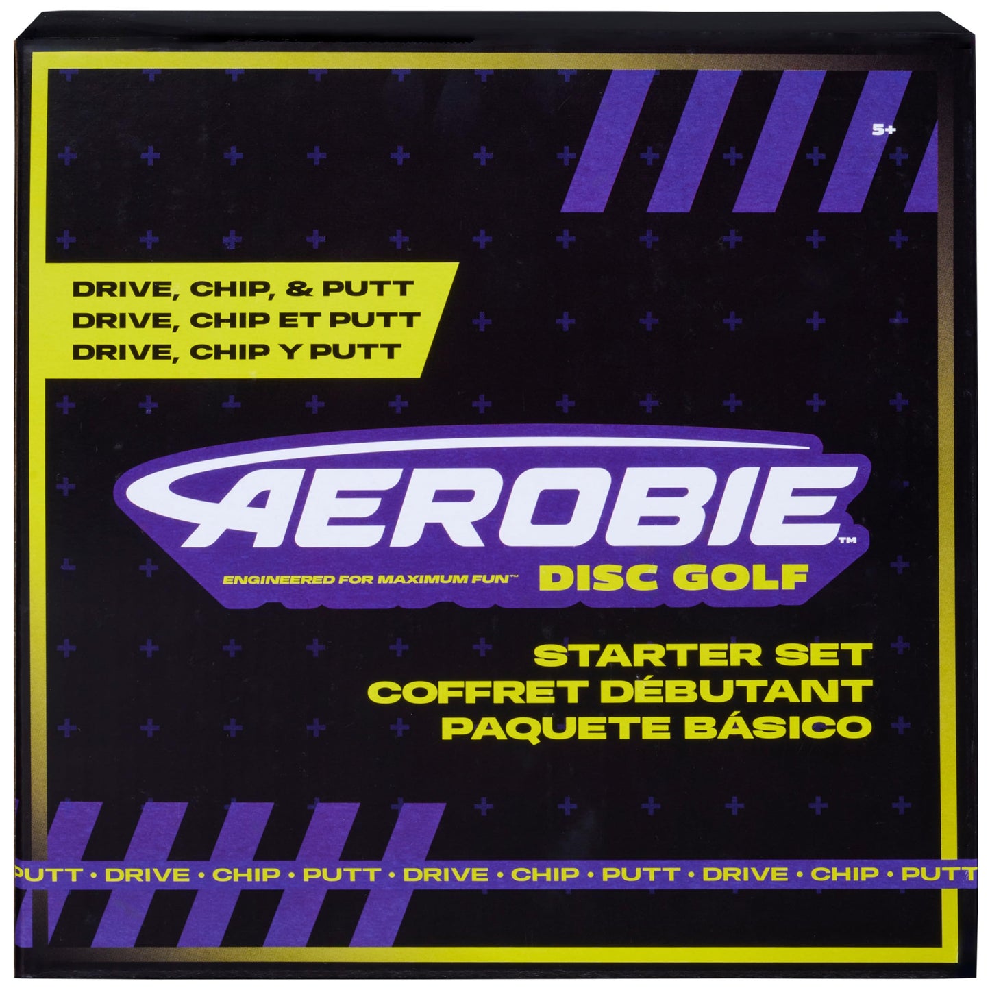 Aerobie Disc Golf Set of 3 Flying Discs, Frisbee Discs for Kids Parties and Backyard Games, Starter Disc Golf Accessories, Teen Boys Gift Ideas, Kids Toys for Ages 5 & Up