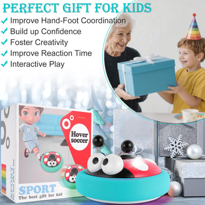 Hover Soccer Ball for Kids,Rechargeable Air Floating Football,LED Lights,Soft Foam Bumpers,Ladybug,Christmas Birthday Gifts,Indoor Outdoor Toy Games for Boys girls Age 3+4,5,7,9,10,11 Year Old,6-8-12