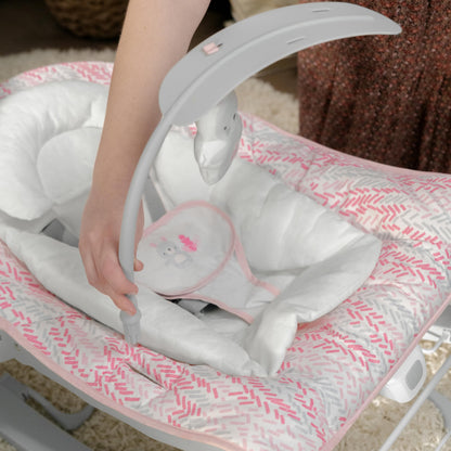 Ingenuity Keep Cozy 3-in-1 Grow with Me Vibrating Baby Bouncer Seat & Infant to Toddler Rocker, 0-30 Months Up to 40 lbs (Pink Lily)