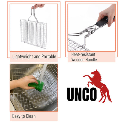 UNCO Stainless Steel Fish & Vegetable Grill Basket