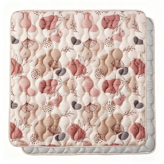 Bunnikins & Clover 50"x50" Thicken Soft Play Mat for Babies 0-6 Months, Foldable and Non Slip One-Piece Baby Crawling Mat, Washable Padded Foam Play Mat for Baby, Toddlers Infants, Tummy Time