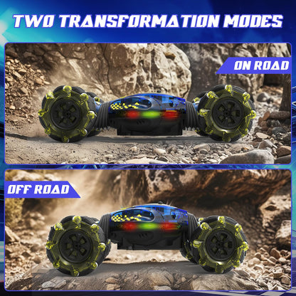 XUERENTECH Gesture Sensing RC Stunt Car Toys for Boys Girls 6-12, 4WD Drift Hand Controlled Car Offroad 360° Rotation with Lights Music for Kids Age 7 9 10 11 12 Years Old Birthday Xmas Gifts
