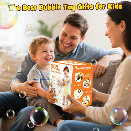 Nicmore Bubble Machine for Toddlers 1-3: Portable Dog Bubble Maker Blower Toys for 1-6 Year Old Boy Girl Kids Outdoor Toys for Easter Party Birthday