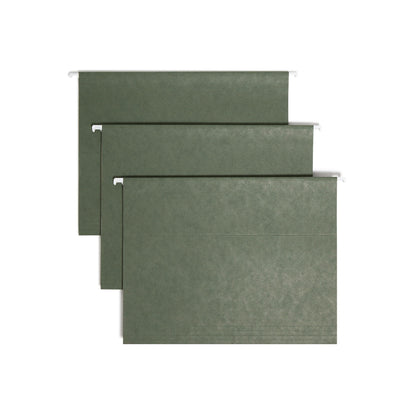 Smead Hanging File Folder, 1/5-Cut Adjustable Tab, Letter Size, Standard Green, Hanging Folders for Filing Cabinets, File Organizer Folder, 25 Count