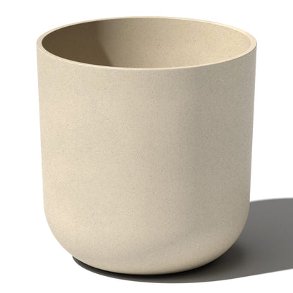 Veradek Round Lima Plastic Planter Pots for Indoor/Outdoor Garden Use, Sand Color, 5 Year Warranty