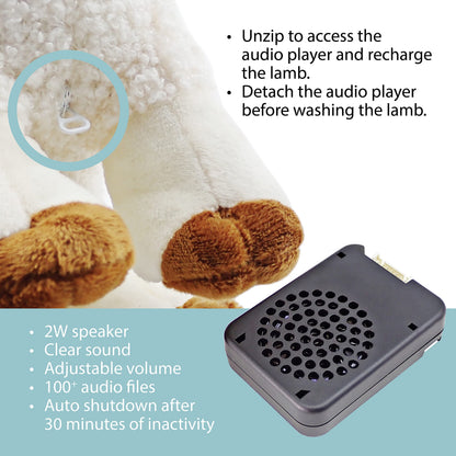 Kulumi My Little Lamb - Singing Lamb w/Audio Bible, Stories and Songs (3+), Musical Stuffed Animal for Baby – Christian Toy for Children to Help Sleep & Memorize The Bible – Ideal Gift for Kids