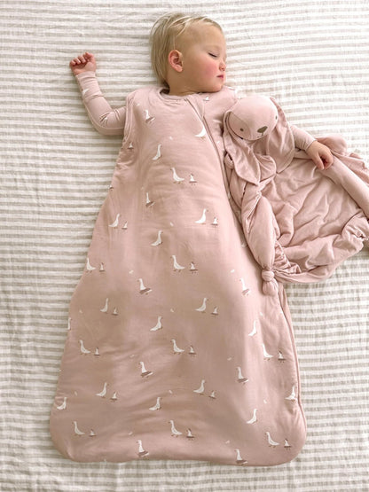 GUNAMUNA Sleep Sacks for Babies Toddlers and Newborns, Easy Changing Diaper Zipper, 1.0 TOG, Tutu Goose, 24-36 Months