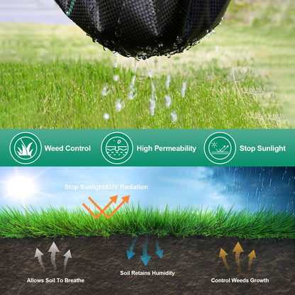 luckybao 3ft*100ft Landscape Fabric,Weed Barrier Fabric,3.2oz Heavy Duty Weed Blocker Fabric,Weed Contorl for Underlayment,Gardening Weed Mat-Durable,Easy Installation