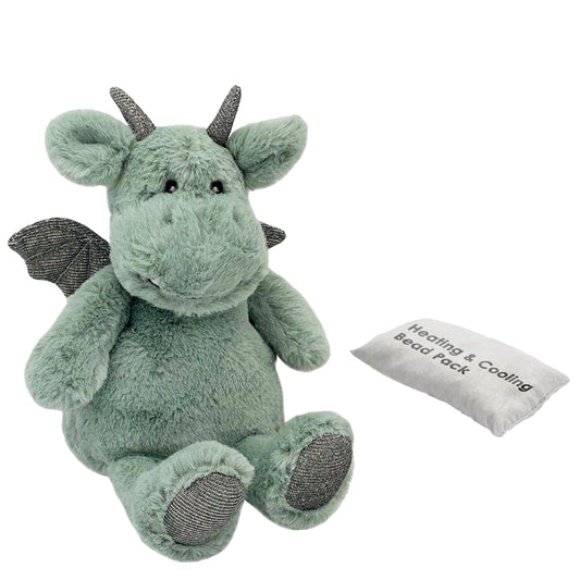 MON AMI Dax The Dragon Cuddle Bud | 11" Plushie with Removable Heating & Cooling Pack | Microwavable Stuffed Animal Toy for Kids & Adults | Warm Cuddle Gift for Therapy, Comfort & Relaxation