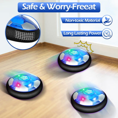 Helsort Hover Soccer Ball Set, Hover Hockey Set for Kids, Air Floating Soccer Toys Hockey Ball with Led Light, Indoor Outdoor Sports Toys & Games, Christmas Birthday Gifts for 3-12 Years Boy Girl