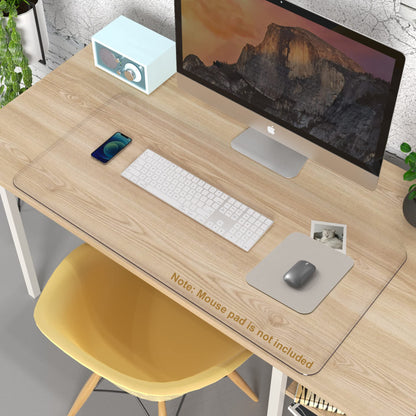 Oterri Clear Writing Desk Pad, 24’’x17” Heat Resistant Waterproof PVC Round Edge Durable Desk Protect Mat, Anti-Static Writing Mat Table Protector