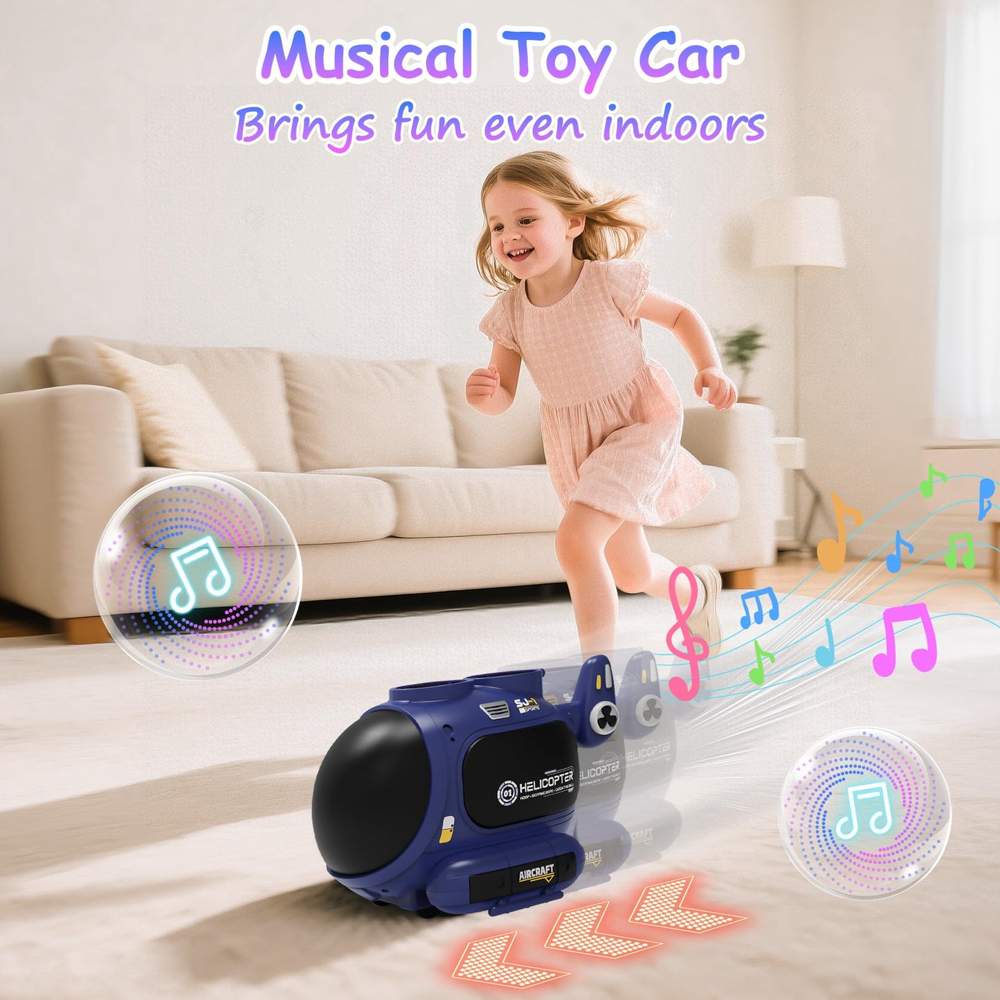 WhimsQuest Missfly 4-in-1 Kids Outdoor Game Toy, Auto Disc Launcher, Jump Dodge & Ring Toss, Interactive Sports Play for Boys & Girls (Blue)