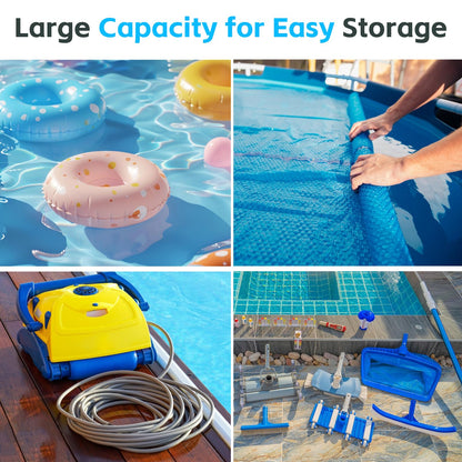 YEXEXINM Pool Safety Cover Stowaway Bag with 4 Carry Handles 48x57 Inch Waterproof Heavy-Duty Pool Cover Storage Bag Pool Cover Stowaway Bags for Winter Pool Covers & Safety Covers Packing
