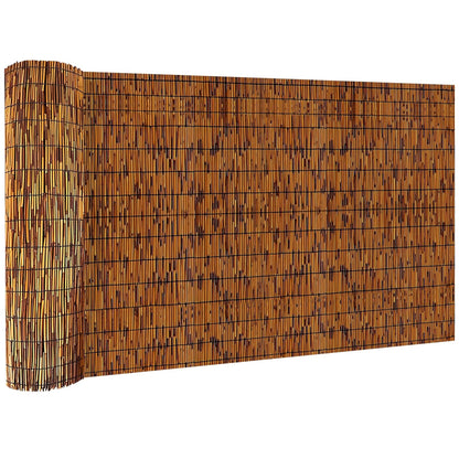KOIUEYW Reed Fencing Rolls, Decorative Bamboo Fencing 4ft High Roll Reed Screen, Bamboo Curtains for Balcony Patio Garden Backyard Outdoor (Light Russet)