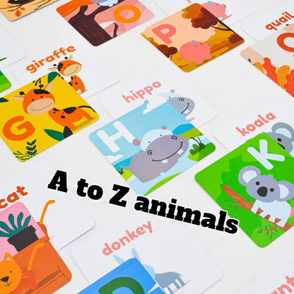 SplashEZ Bath Toys Flash Cards for Toddlers, 26 Alphabet Letters & Animal Words, Baby Bath Books, Waterproof - ABC for Preschool & Kindergarten, ABCs Toddler Toys - Letter Picture Recognition