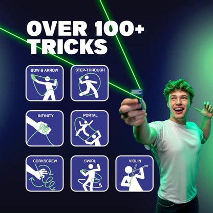 ZipString Luma - The Patented Glow-in-The-Dark Toy that Flies a Loop of String, Creates Endless Shapes and Tricks Built-in LED for Glowing Fun. Perfect STEM Gift for Kids & Adults. Wonderment Awaits