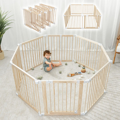 Comfy Cubs Stacking Rocks and Baby Gate Playpen Bundled