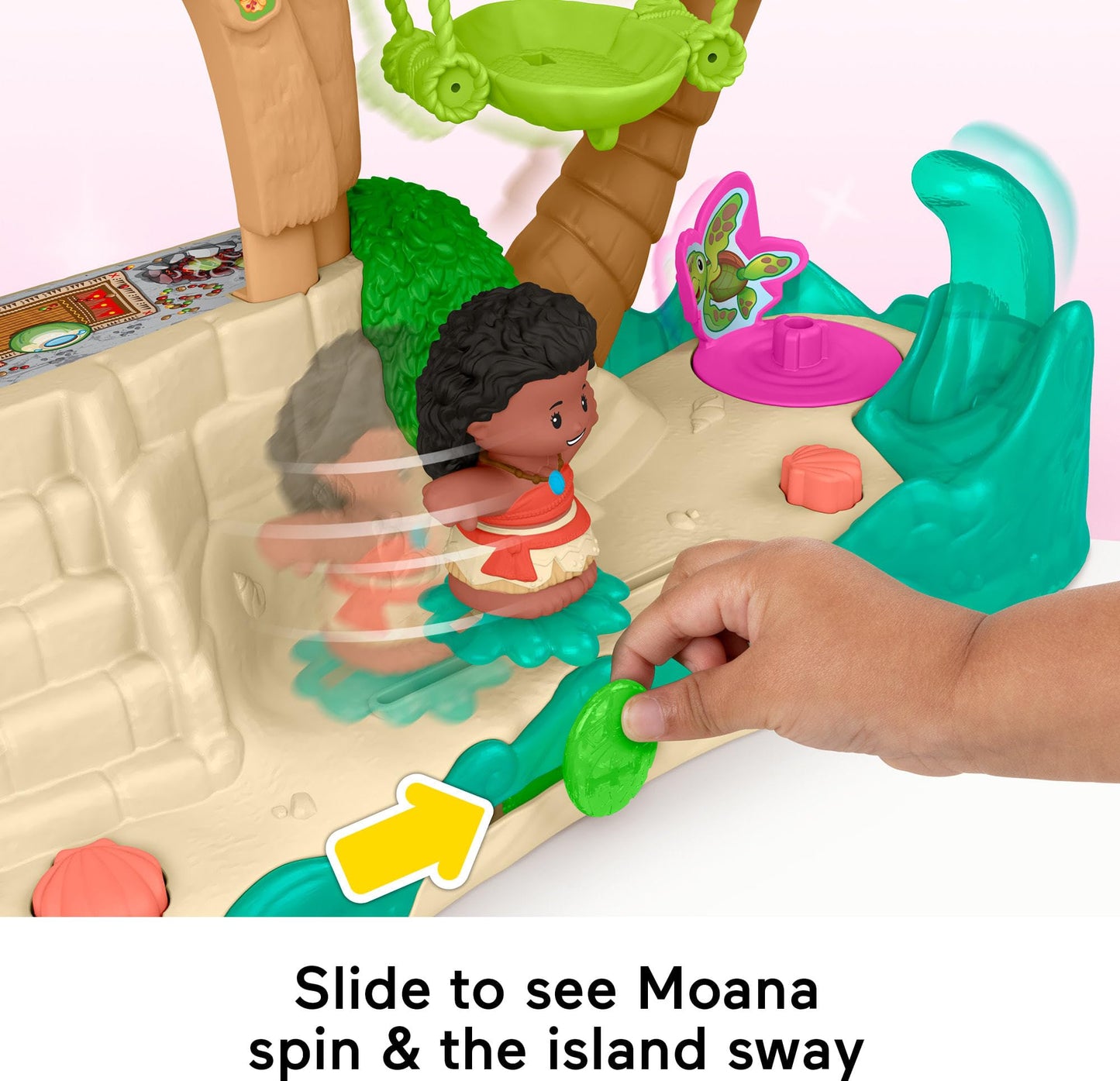 Fisher-Price Little People Toddler Toy Disney Princess Moana Adventure Village Playset with Figures for Pretend Play Kids Ages 18+ Months
