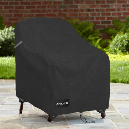 ANartcle Swivel Patio Chair Covers 2 Pack,Waterproof Heavy Duty Outdoor Chair Covers,Patio Swivel Chair Covers for Outdoor Furniture (30 W x 34 D x 38.5 H inches) Black.