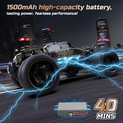 DEERC 9309E All Terrain Fast RC Cars for Adults 40KPH,4WD Electric Off-Road Remote Control Monster Truck,2.4Ghz High Speed Car,Waterproof Monster Truck with 2 Batteries for Boys & Kids