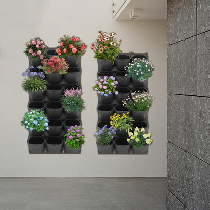 QIUTMER 36-Pot Wall Mounted Vertical Garden Planter 10.56fl oz Water-Storage Layer with Drainage/Vent Holes, Indoor Outdoor for Flowers Herbs Vegetables