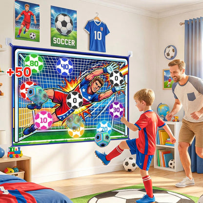 WUPIOS Upgraded Toy Soccer Game Set for Kids, Indoor Outdoor Backyard Toss Soccer Goal Game with 2 Balls, 1 Flannel Target, Soccer Toys for Boys and Girls 3-5 6-8 8-12 Years Old Kids Birthday