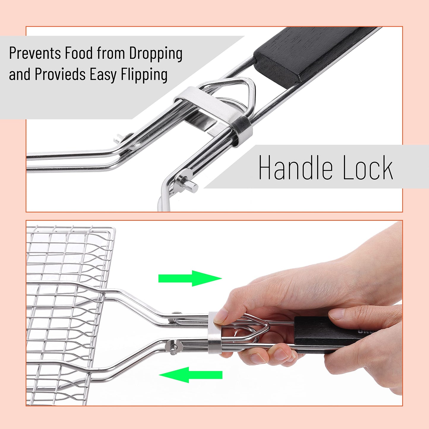 UNCO Stainless Steel Fish & Vegetable Grill Basket