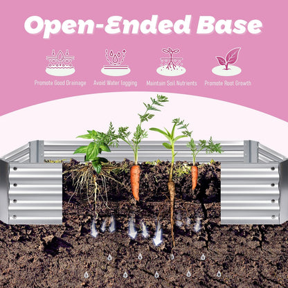 Galvanized Greenhouse, 6x3x1ft Planter Bottomless Box,Reinforced Frame Raised Garden Bed with Ventilation Windows, Greenhouses for Outdoor Plants Vegetable Gardening (Green)