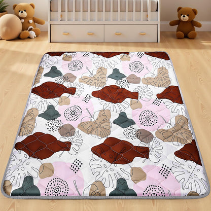 65x50 Playpen Mat for Baby Crawling: Large Baby Play Mat for Kids Infants, Toddler, Soft Non-Slip & Washable Baby Floor mat, Foldable Playmat for Indoor & Outdoor, Boho Design