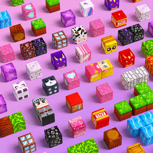 Magnetic Blocks for Kids, 100PCS 0.8inch Magnetic Building Blocks, Magnetic Cubes for STEM Constructions Magnetic Blocks for Boys Girls Age 3 4 5 6 7 8-12, Ideal Holiday Birthday Gifts(Sakura Lava)