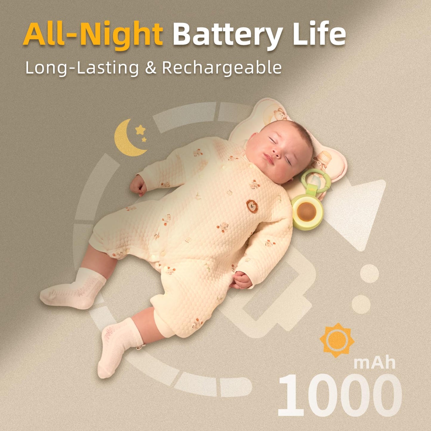 alilo Pocket Soother | Portable Sound Machine for Baby Kids | Night Light | 30 Soothing Sounds | Travel | White Noise | Timer | Memory Function | Sleep | Shush | Baby Shower | Newborn Gift | Avocado