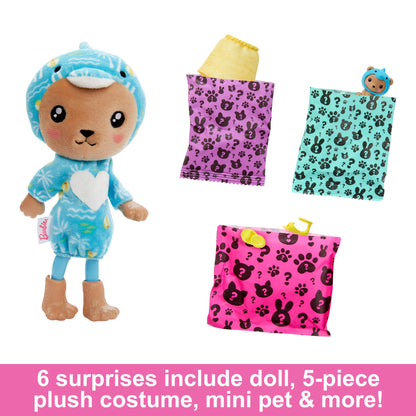 Barbie Cutie Reveal Chelsea Doll & Accessories, Animal Plush Costume & 6 Surprises Including Color Change, Teddy Bear as Dolphin