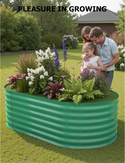 GarveeLife 2 Pcs Raised Garden Beds Outdoor 6x3x2 ft - Galvanized Steel Planter Box for Vegetables, Flowers, Rust-Resistant Garden Box, Easy Assembly Raised Beds, Durable Planters for Outdoor Plants