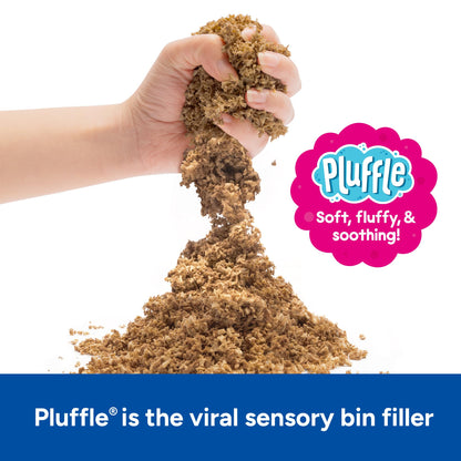 Educational Insights Pluffle(R) Sand 2-Pack - Sensory Bin Foam Set, No Mess Alternative to Sand Toys & Slime for Toddlers at Home or in the Classroom, Fun Sensory Table Filler, Gift for Kids Ages 3+