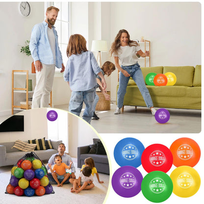 Jerify 18 Pcs Foam Dodgeball Set 6 Inch Soft Skin Playground Dodgeballs Bulk with Storage Bag, Low Density Foam for Non Sting Dodgeball Sports Equipment for Kids and Adults