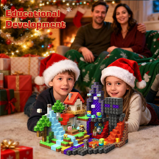 Magnetic Blocks - 150PCS Magnetic Building Blocks Toys Forest Portal Magnetic Cubes - Magnetic Toys for Montessori Toddler Birthday Gifts -STEM Construction Toys for Kids Ages 3+ for Boy & Girl