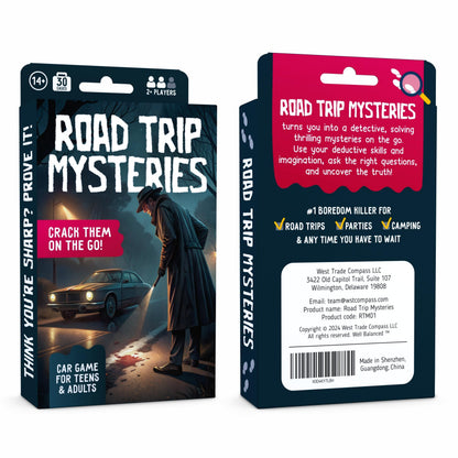 WELL BALANCED Road Trip Mysteries - Car Game for Adults & Teens, Road Trip Travel Essentials