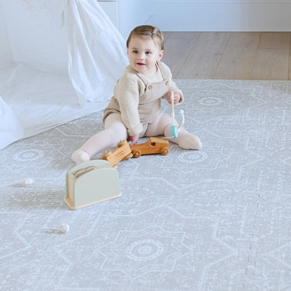 Little Landings Baby Play Mat for Floor - Layla (6x8ft) - Premium EVA Foam Play Mat for Babies & Toddlers (Ages 0-5+) - Non-Toxic Playmat for Tummy Time, Crawling & Playroom - Stylish & Comfortable